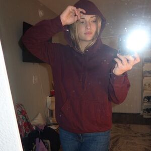 Women's Burgundy Hoodie